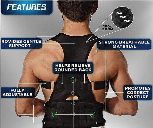 Posture Corrector Belt (Unisex) – Improve Posture & Reduce Back Pain Instantly