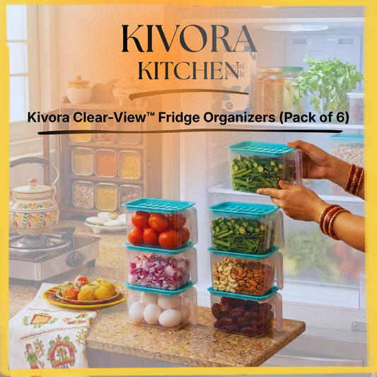 Kivora Clear-View™ Fridge Organizers (Pack of 6)